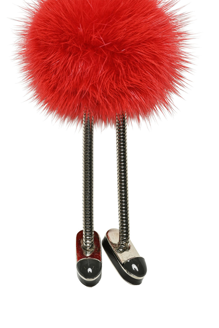 Fendi Mink Fur Pearl Chick Pom Pom Bag Charm