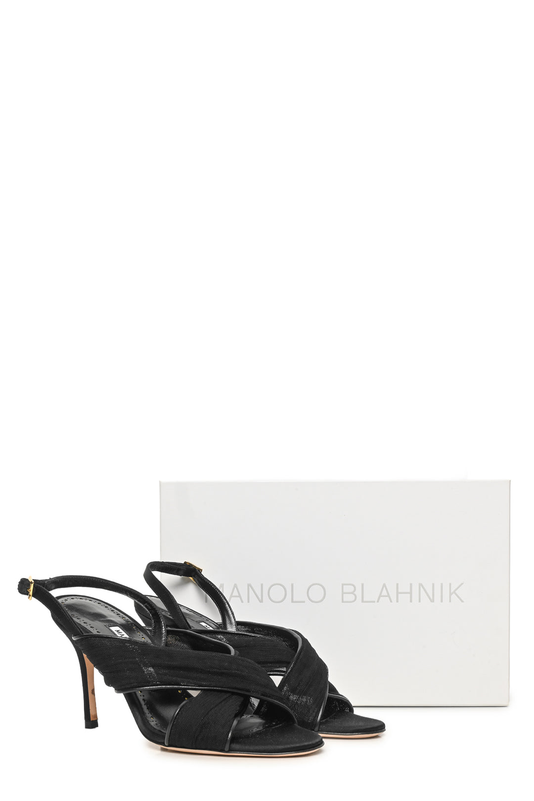 Manolo Blahnik Size 37 Drapia Tulle Sandals