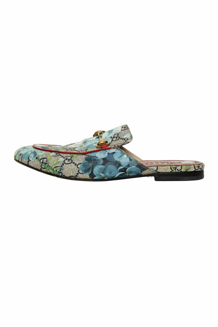 Gucci Size 38.5 Princetown GG Blooms Loafer