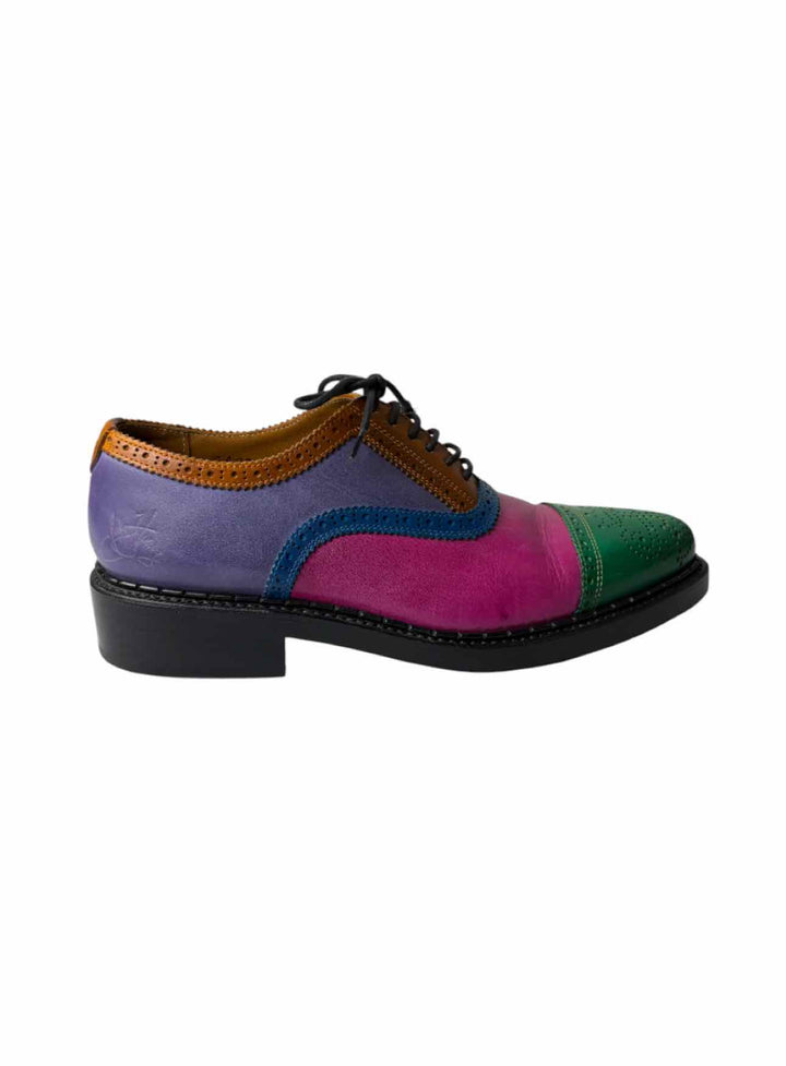 Fluevog Size 9 Edda Pointed-toe Brogue Oxfords