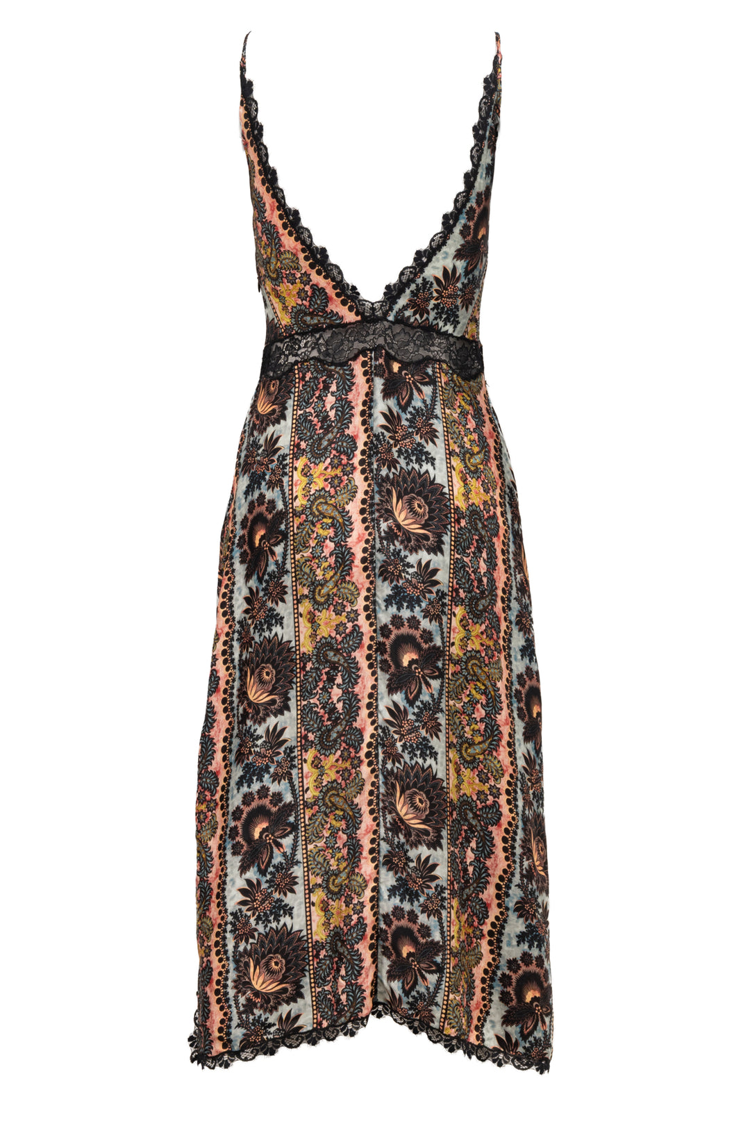 Sandro Size 40 Floral Lace Trimmed Slip Dress