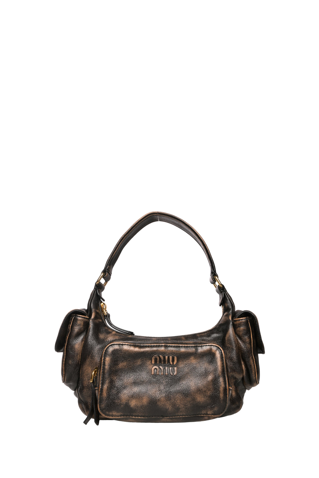 Miu Miu Pocket Nappa Leather Shoulder Bag