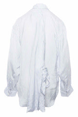 Balenciaga Size 34 Striped Backwrap Blouse