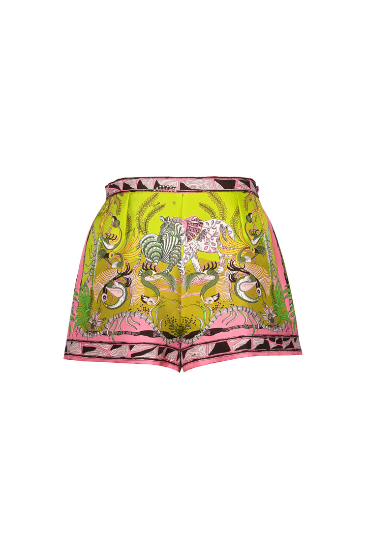 Emilio Pucci Size 4 Naironi Print Silk Shorts