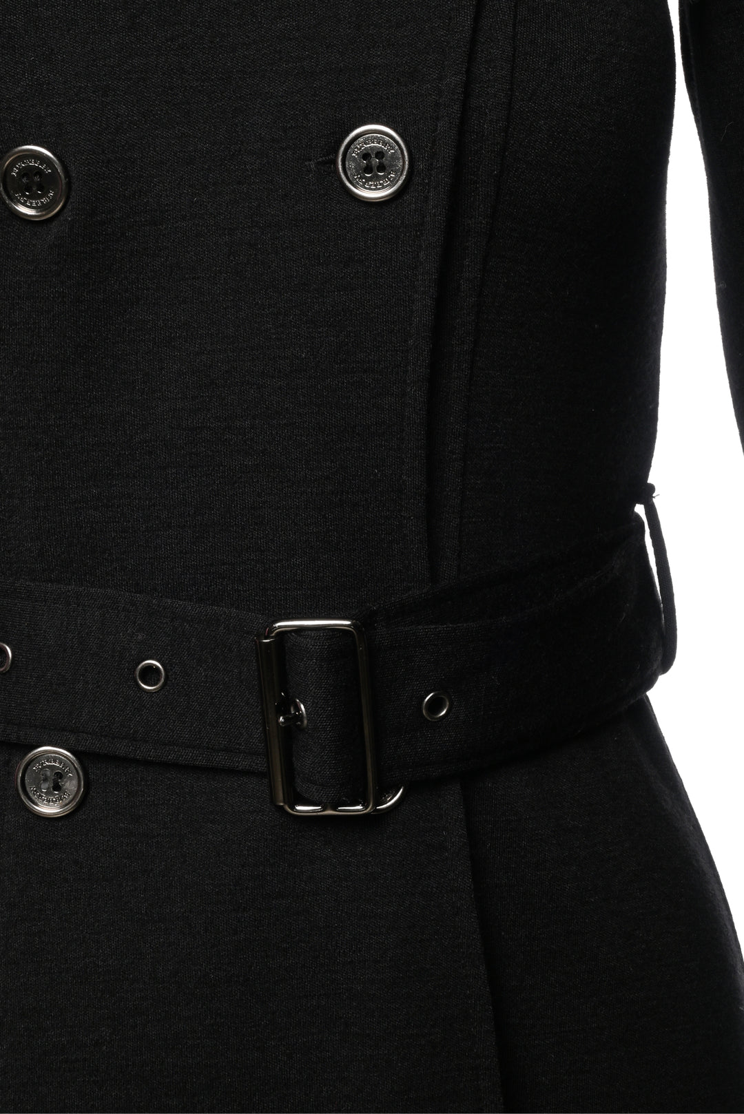 Burberry London Size S Wool Double Breasted Trench Coat