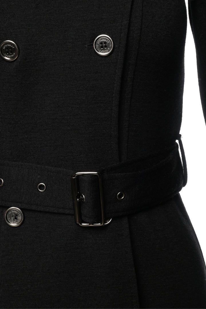 Burberry London Size S Wool Double Breasted Trench Coat