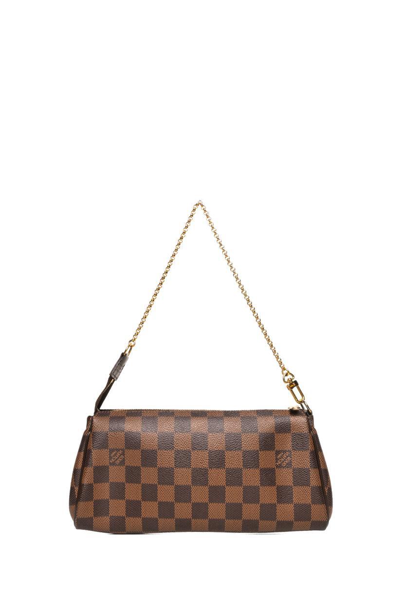 Louis Vuitton 2009 Pochette Eva Damier Ebene Shoulder Bag