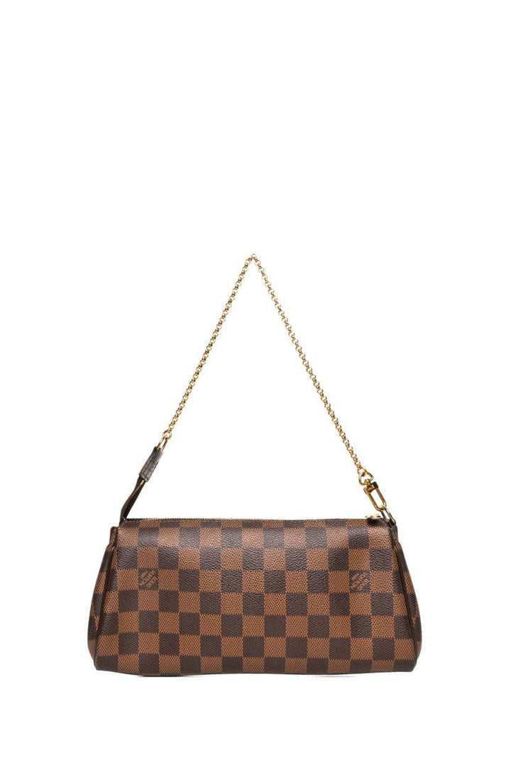 Louis Vuitton 2009 Pochette Eva Damier Ebene Shoulder Bag