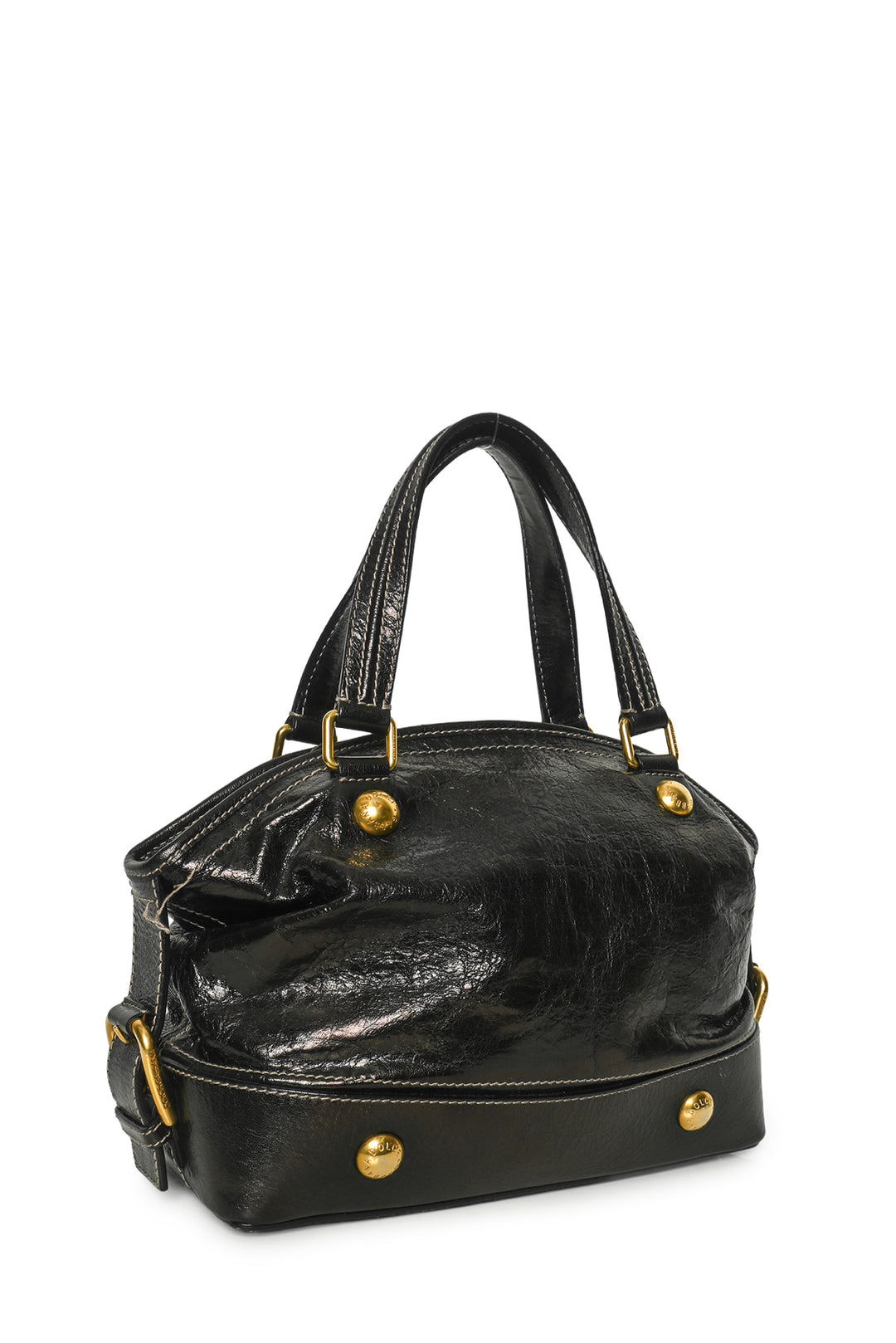 Dolce & Gabbana Stud Detail Leather Shoulder Bag