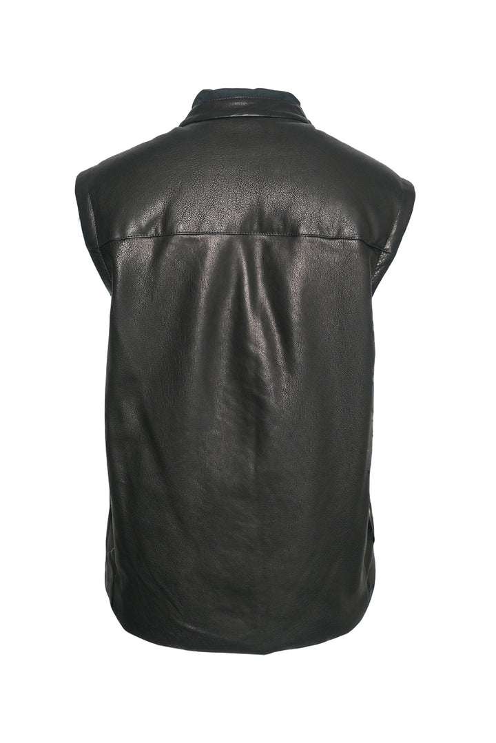 Corneliani Size 40 Men's Reversible Quilted Lambskin Down Vest