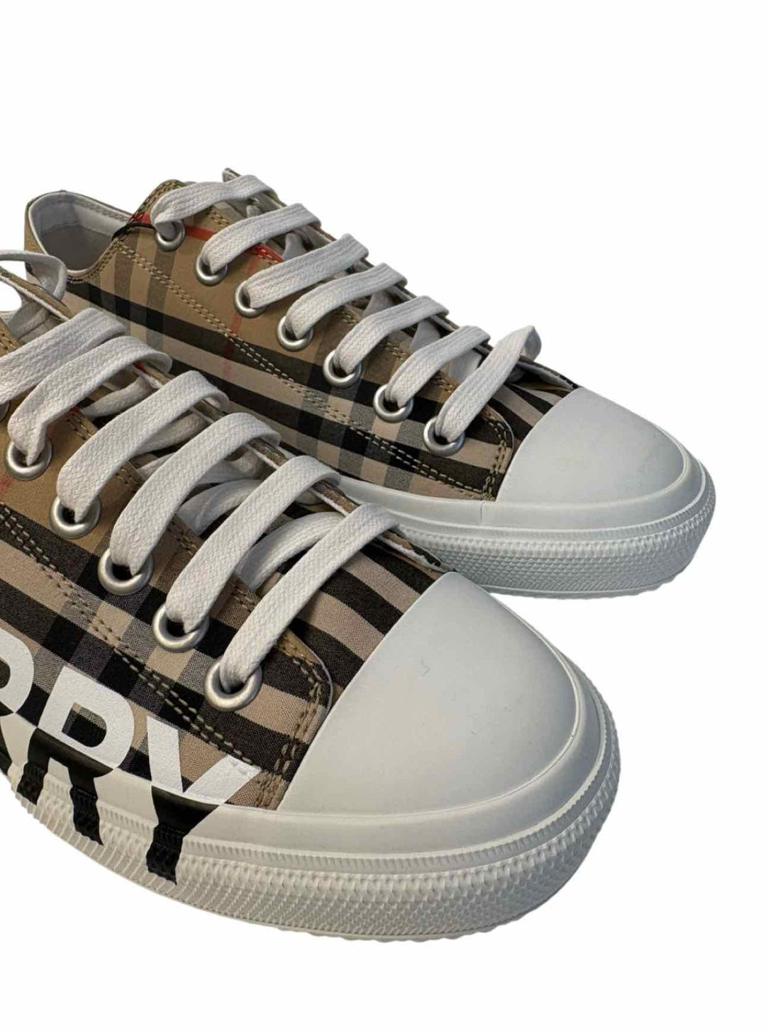 Burberry Size 39 Logo Print Vintage Check Sneaker