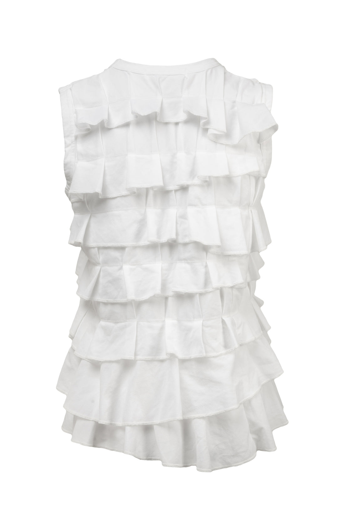 Comme Des Garcons Size M Tiered Ruffle Tank Top
