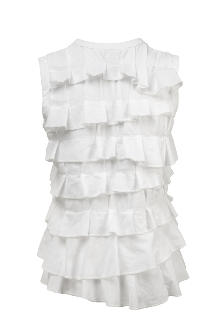 Comme Des Garcons Size M Tiered Ruffle Tank Top