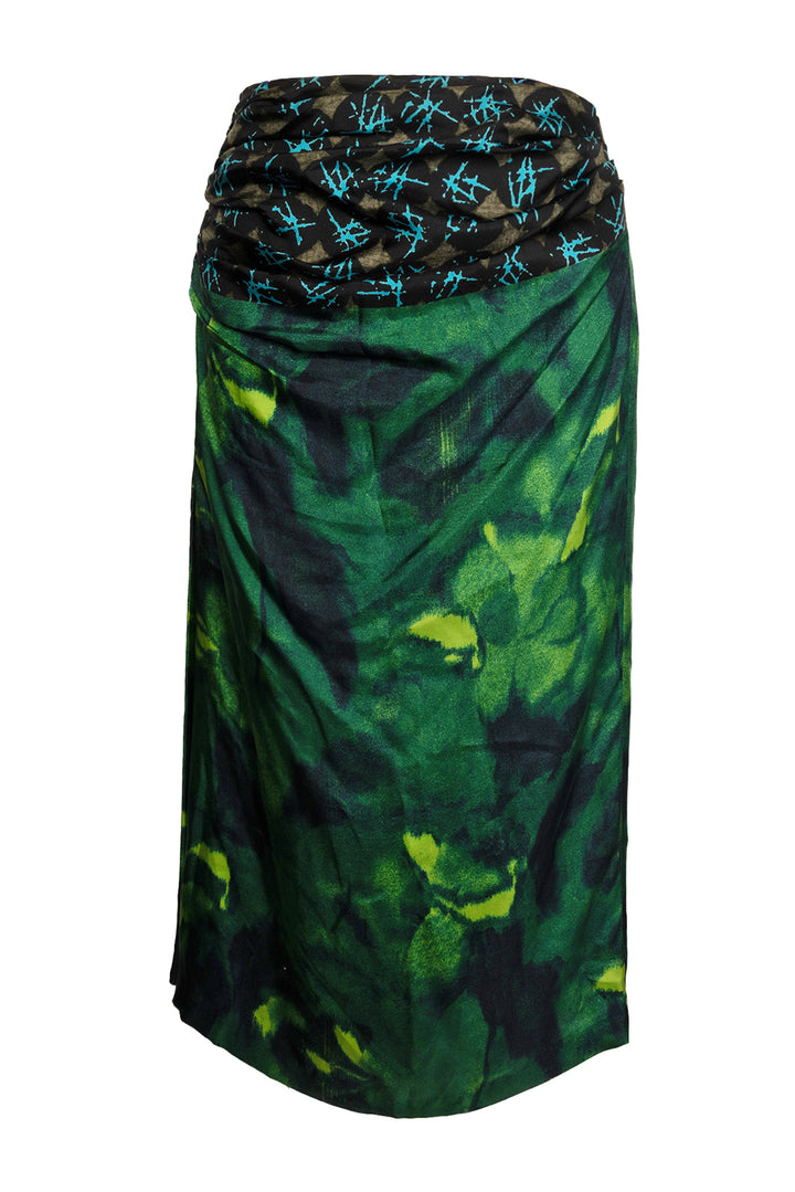 Dries Van Noten Size 38 Gathered Midi Skirt
