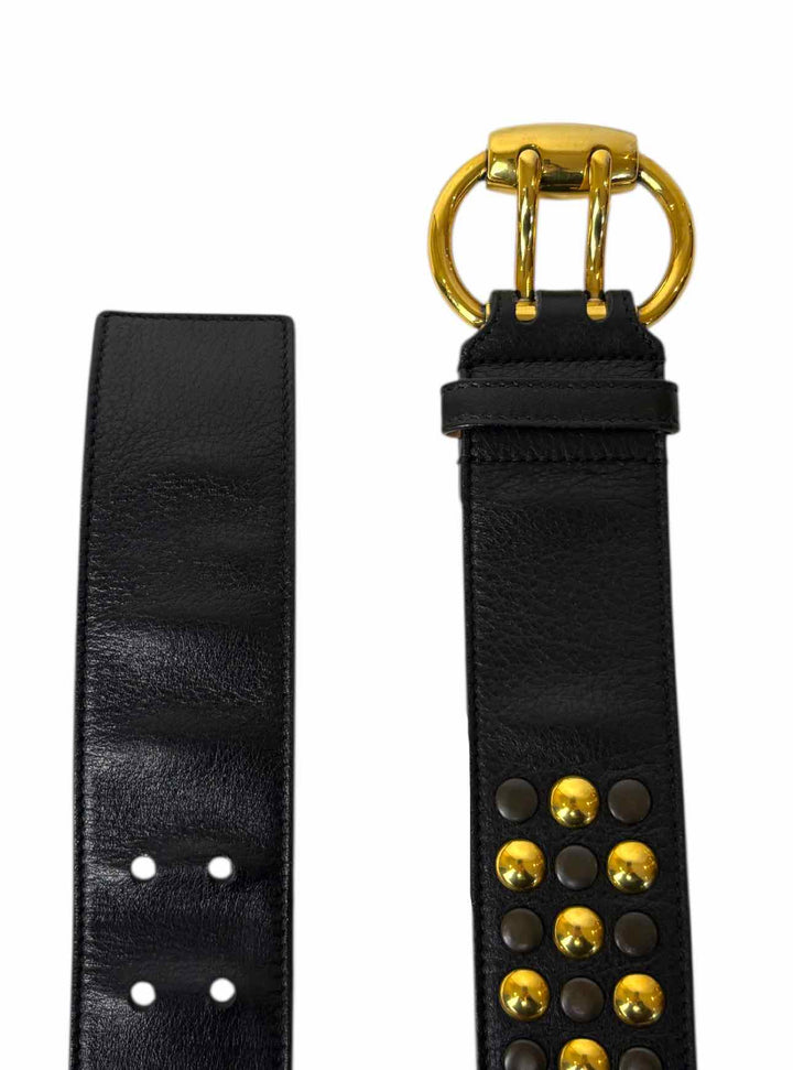 Gucci Size 38 Studded Leather Belt