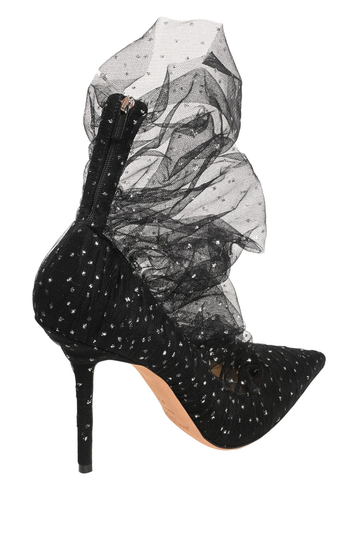 Jimmy Choo Size 40.5 Glitter Lavish Tulle Pumps