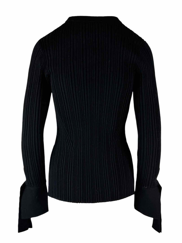 3.1 Phillip Lim Size XS Variegated Rib Long Sleeve Cuffed Crewneck Tops