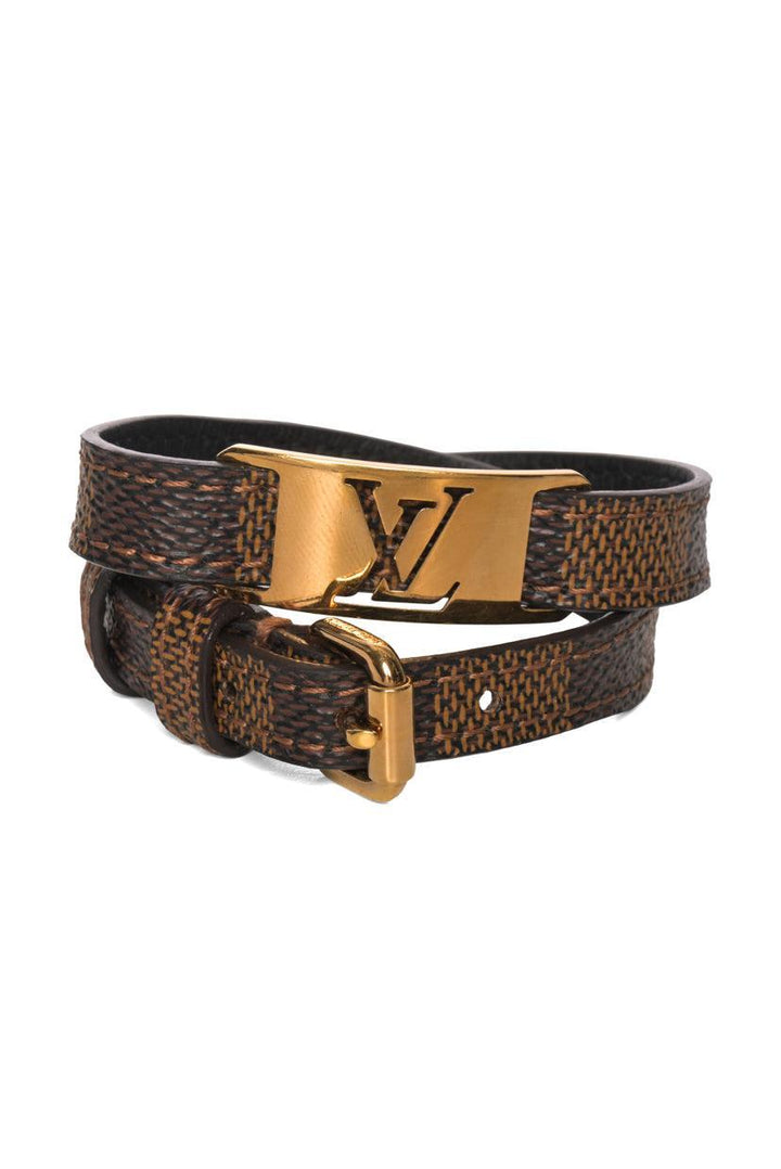 Louis Vuitton Damier Ebene Sign It Double Wrap Bracelet
