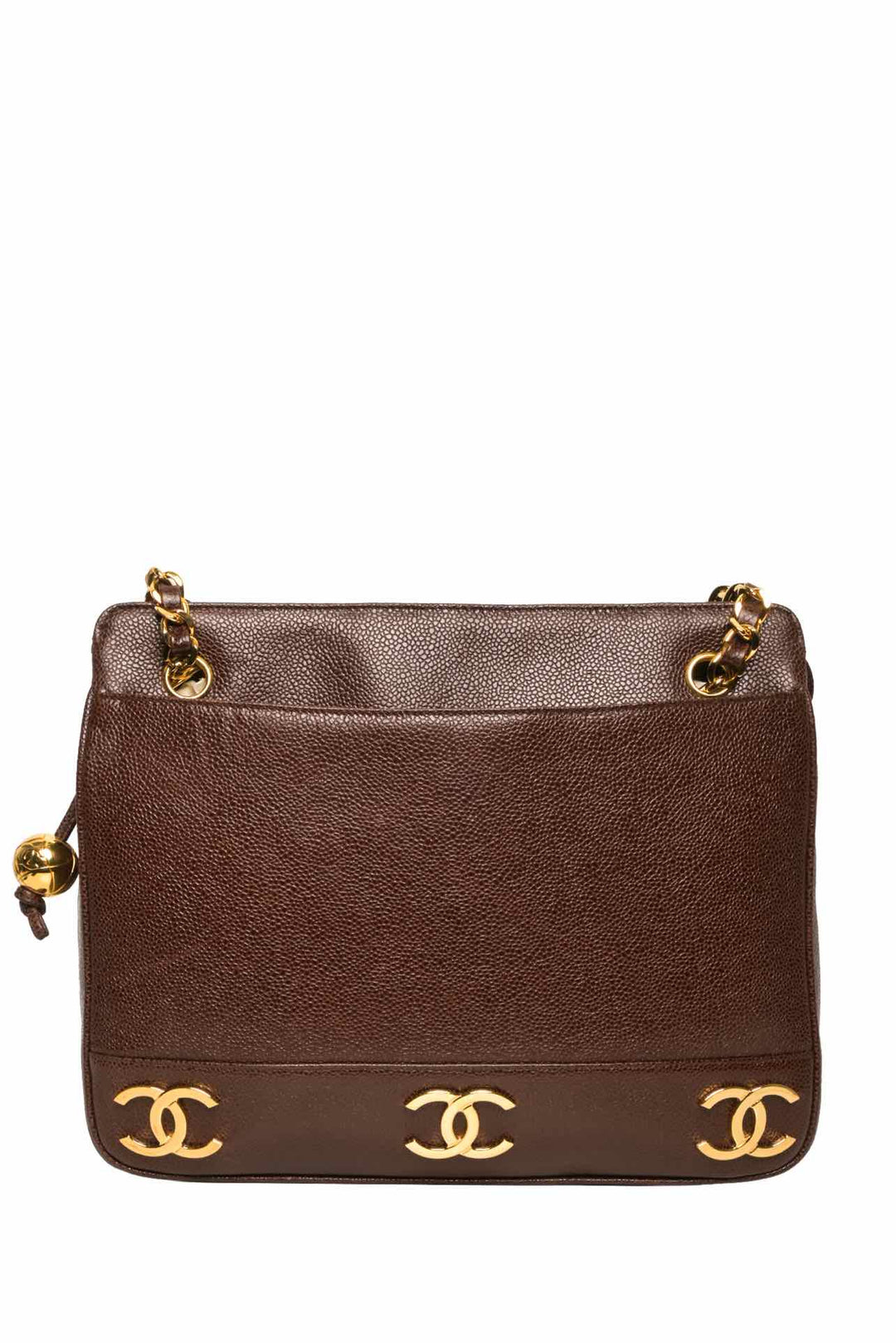 Chanel 1994-96 Caviar Triple CC Shoulder Bag