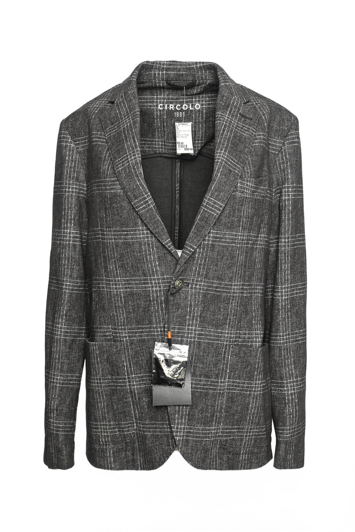 Circolo Size 40 Men's Plaid Cotton Blazer