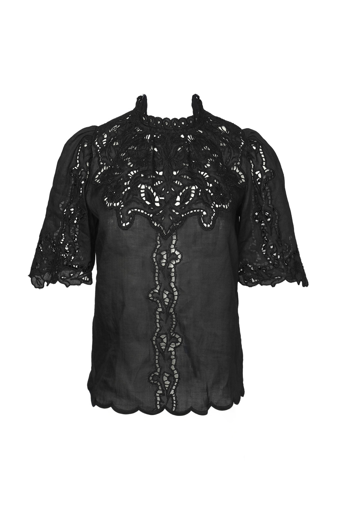 Isabel Marant Size 36 Eyelet Short Sleeve Tops