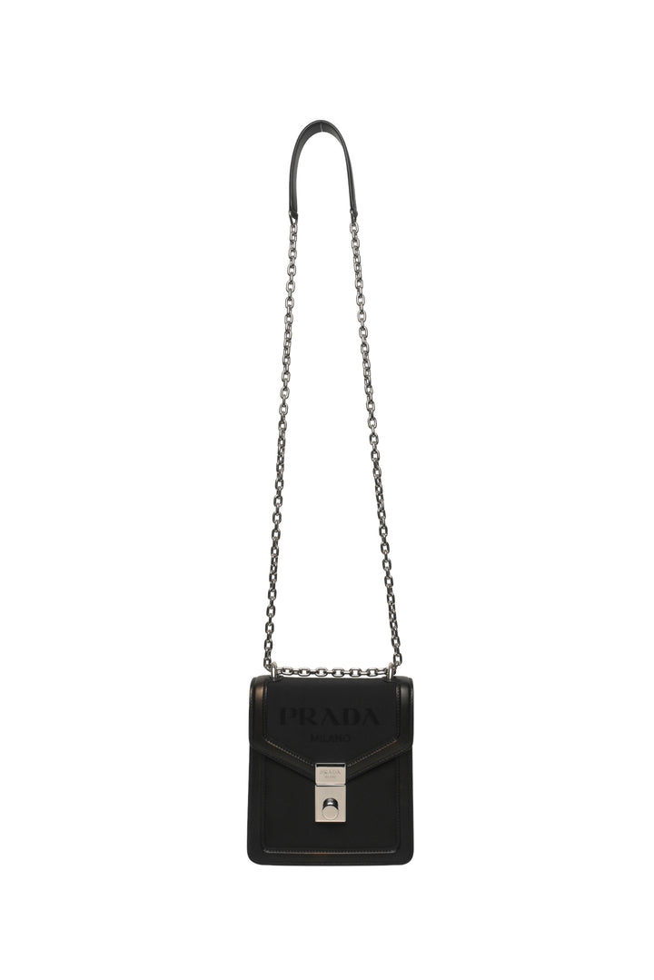 Prada 2021 Tessuto Flap Lock Chain Shoulder Bag