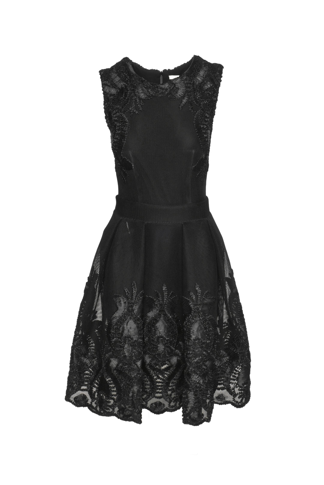 Maje Size 2 Sleeveless Embroidered Midi Dress