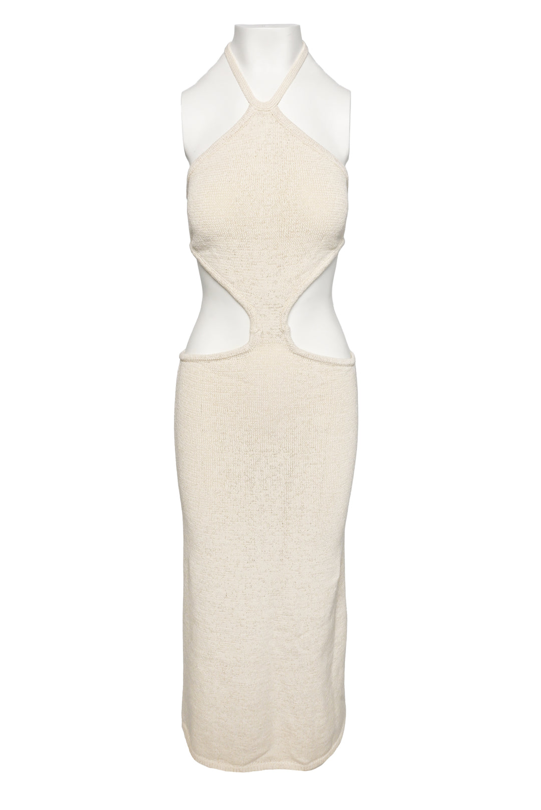 Cult Gaia Size M Halter Cutout Knit Dress
