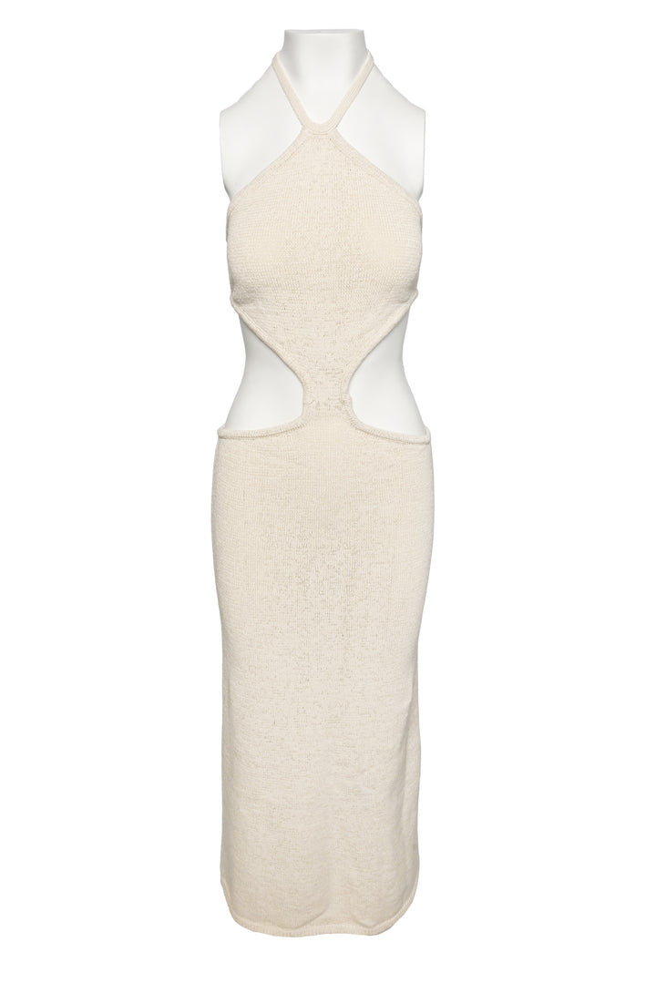 Cult Gaia Size M Halter Cutout Knit Dress