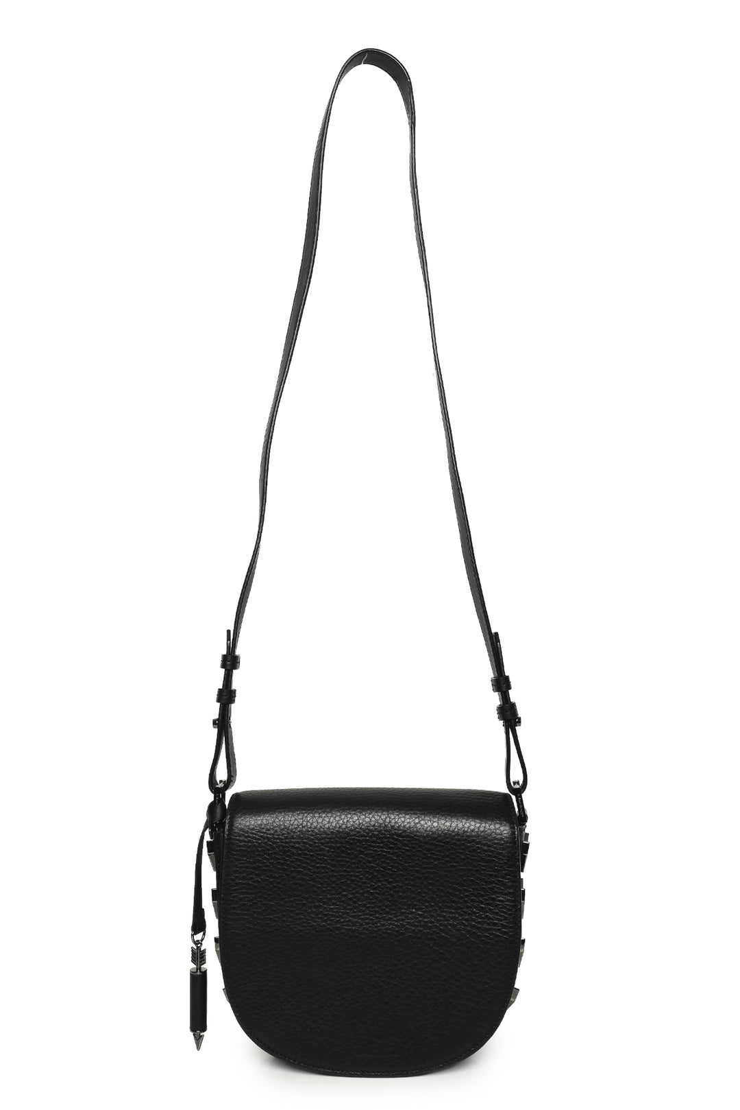 Mackage Rima Pebbled Leather Crossbody Saddle Bag
