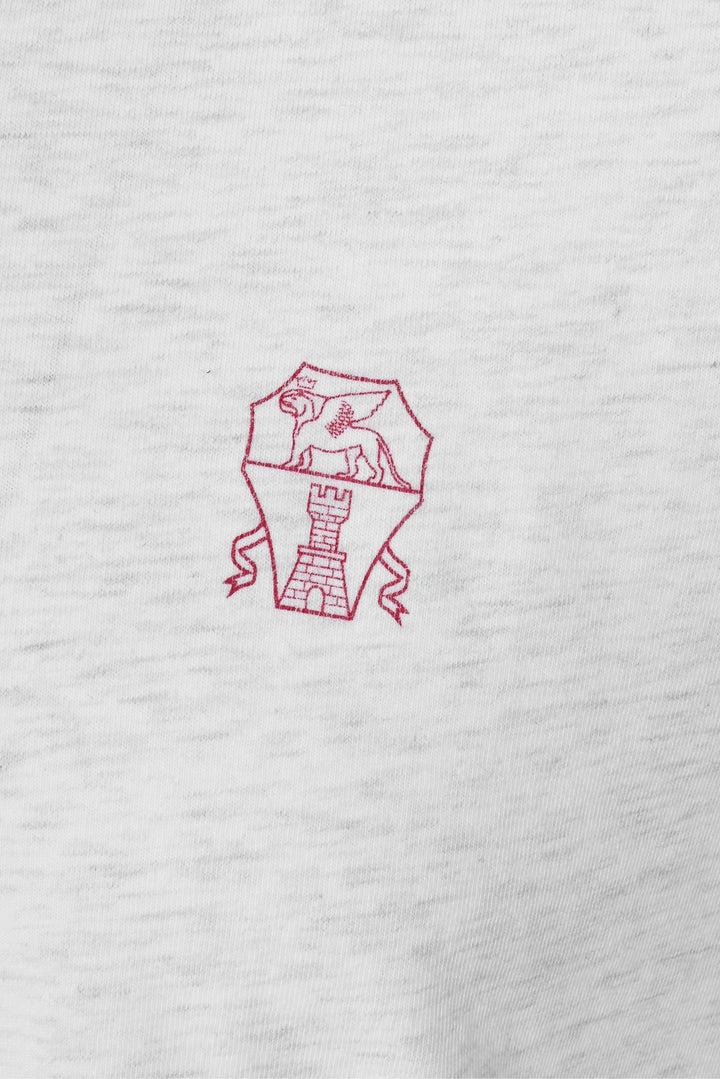 Brunello Cucinelli Size S Men's Logo Heather Cotton T-shirt