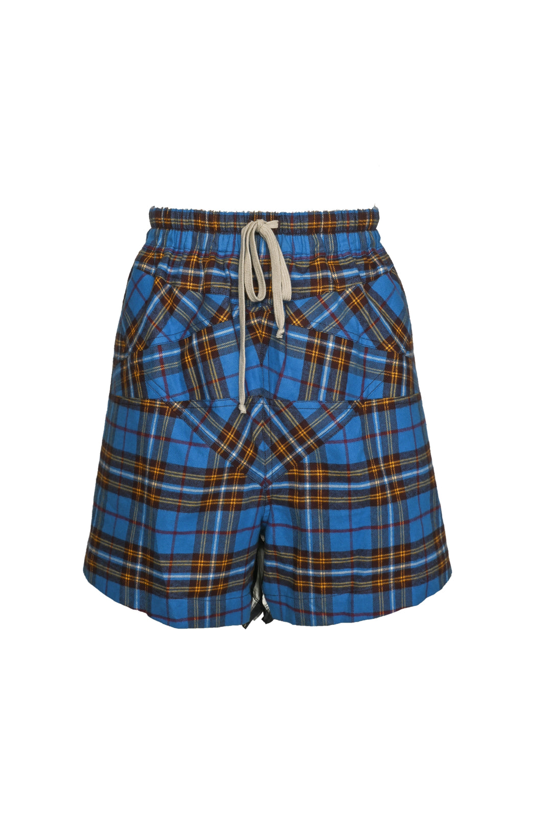 Rick Owens Size 12 Gethsemane F/W 21 Plaid Penta Shorts