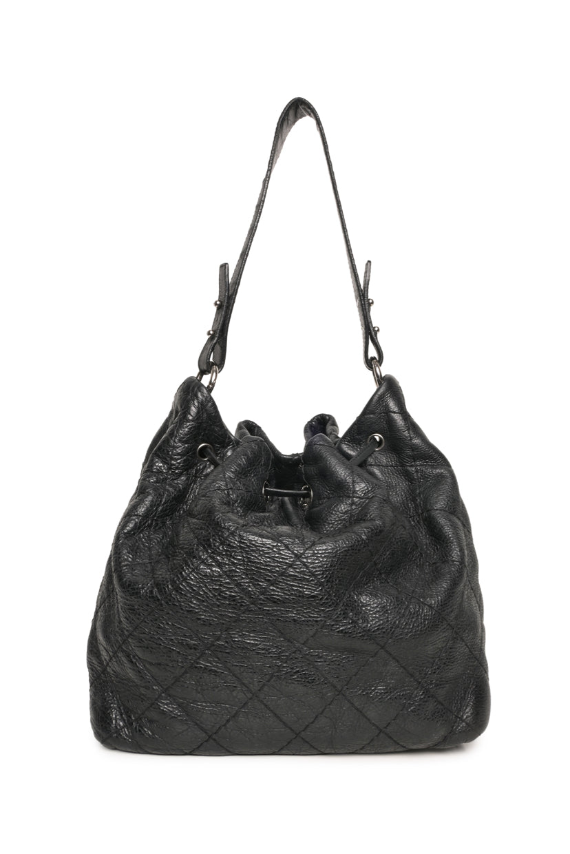 Chanel 2010-2011 Glazed Calfskin On The Road Drawstring Tote