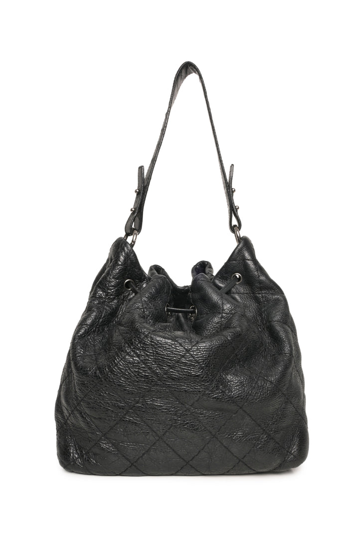 Chanel 2010-2011 Glazed Calfskin On The Road Drawstring Tote