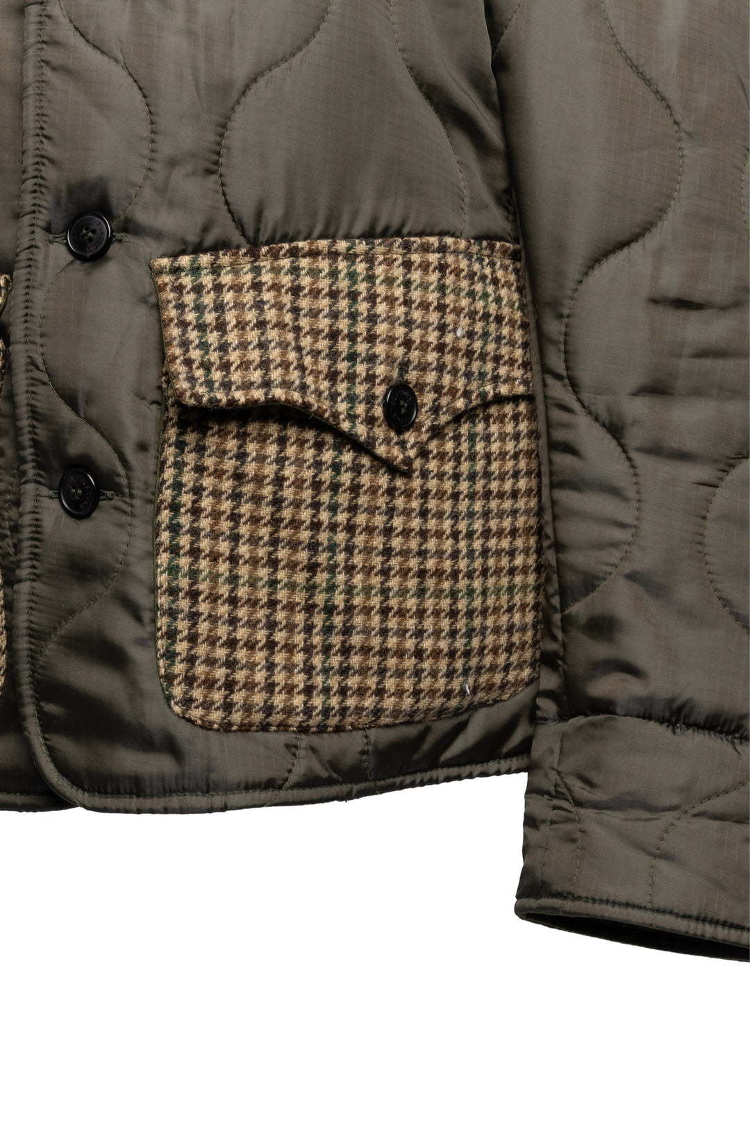 Fortela Size M Quilted Mixed Media Jacket