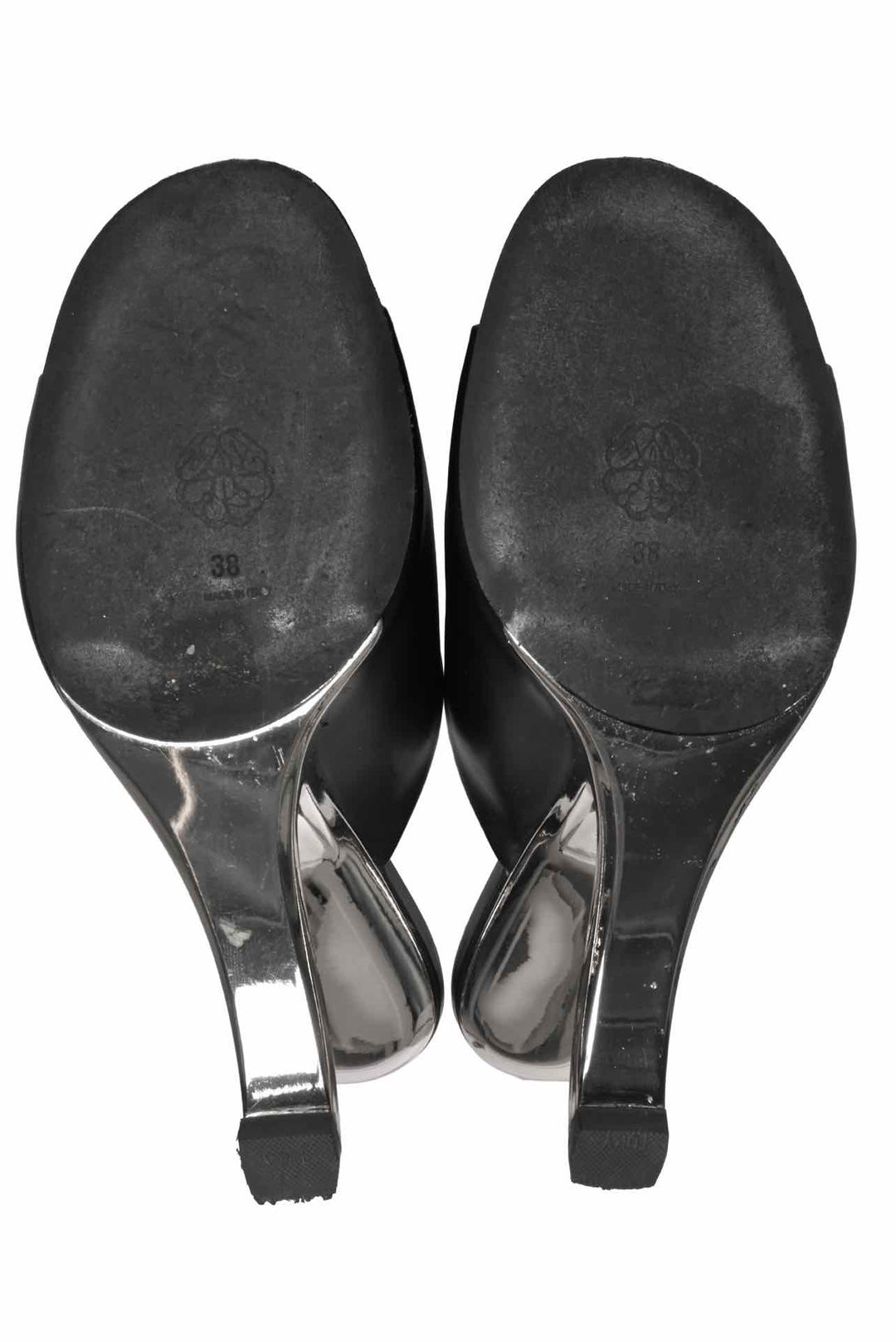 Alexander Mcqueen Size 38 Arc Leather Mules