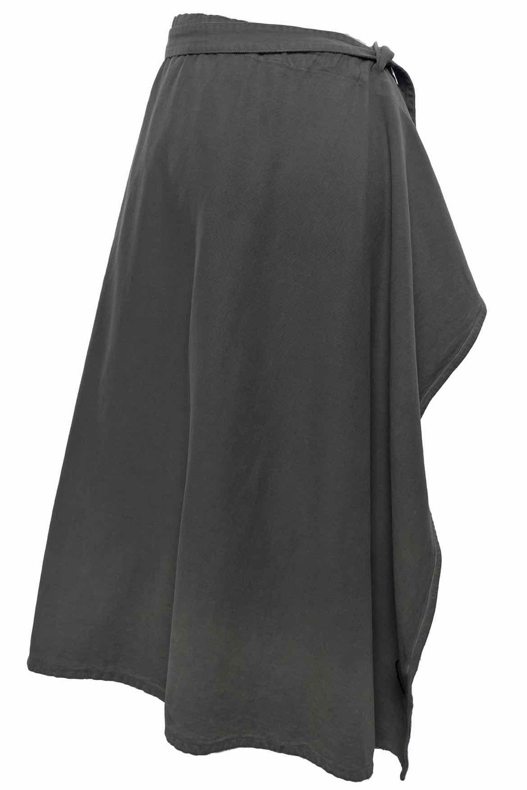 Christian Dior Size 4 Grey Denim Wrap Midi Skirt