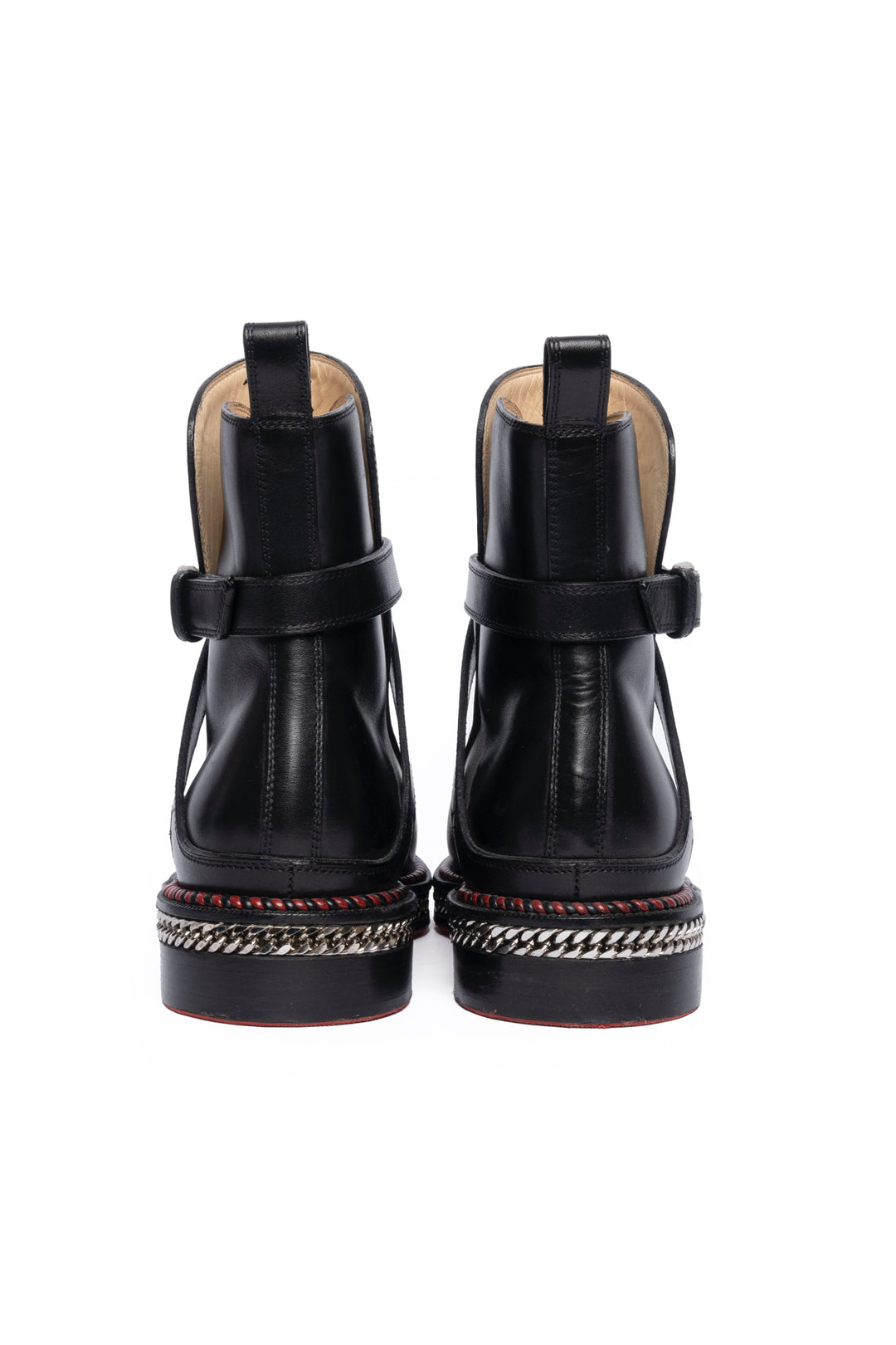 Christian Louboutin Size 35.5 Chain Flat Ankle Boots