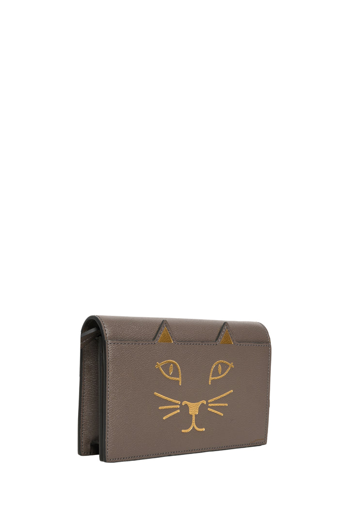 Charlotte Olympia Feline Leather Shoulder Bag