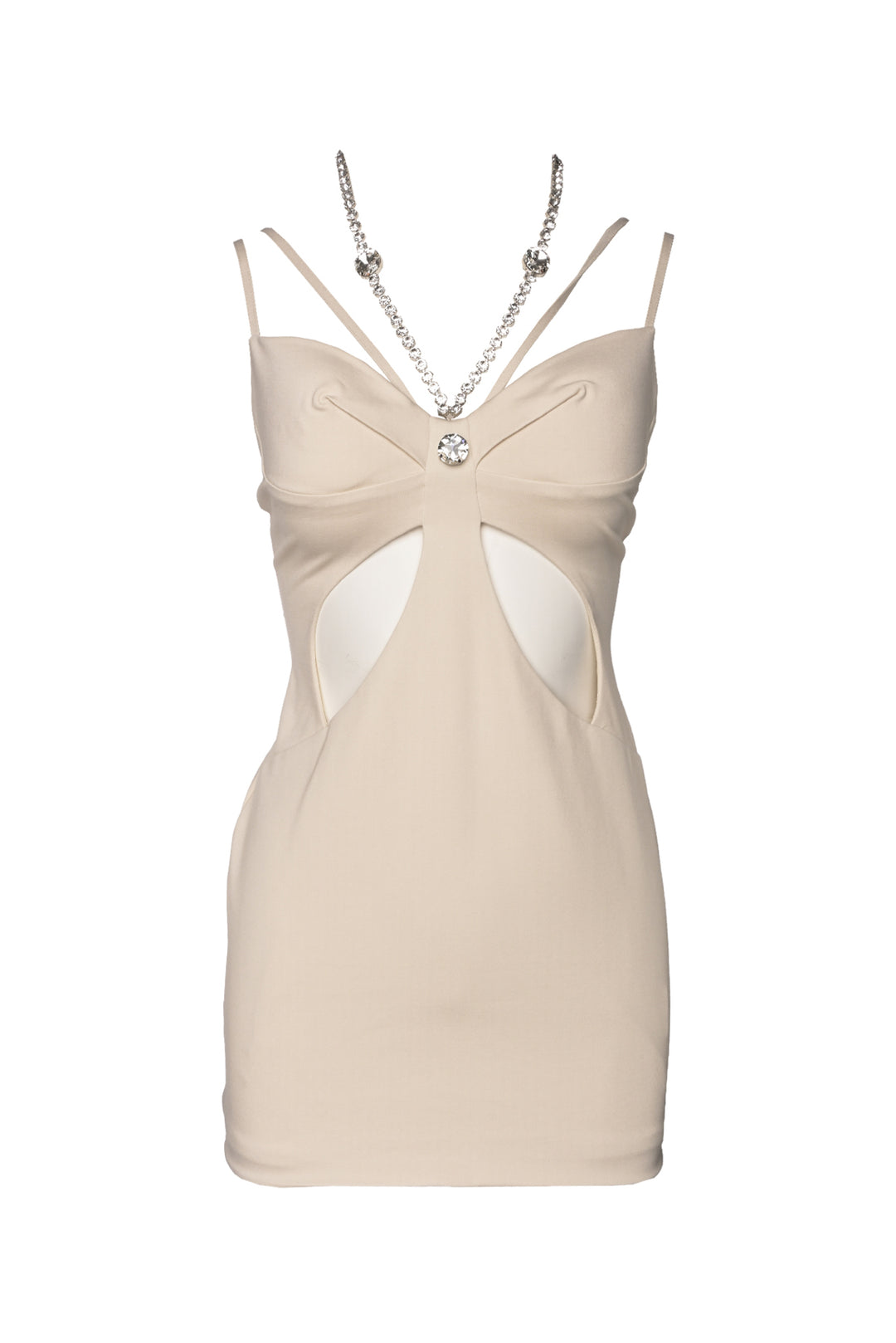 Area Size S Crystal Butterfly Cutout Mini Dress