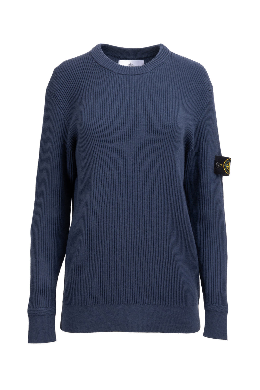 Stone Island Size XL Men's Logo Patch Ribbed Sweater