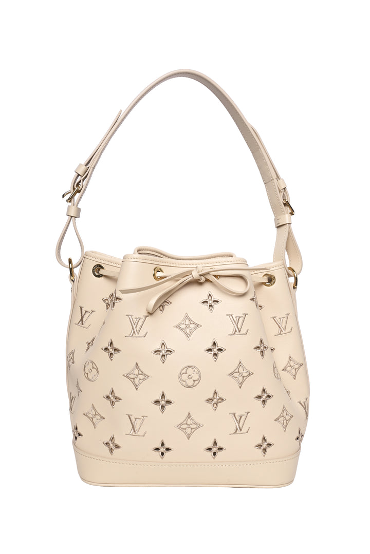Louis Vuitton Monogram Broderie Anglaise Petit Noe Bucket Bag