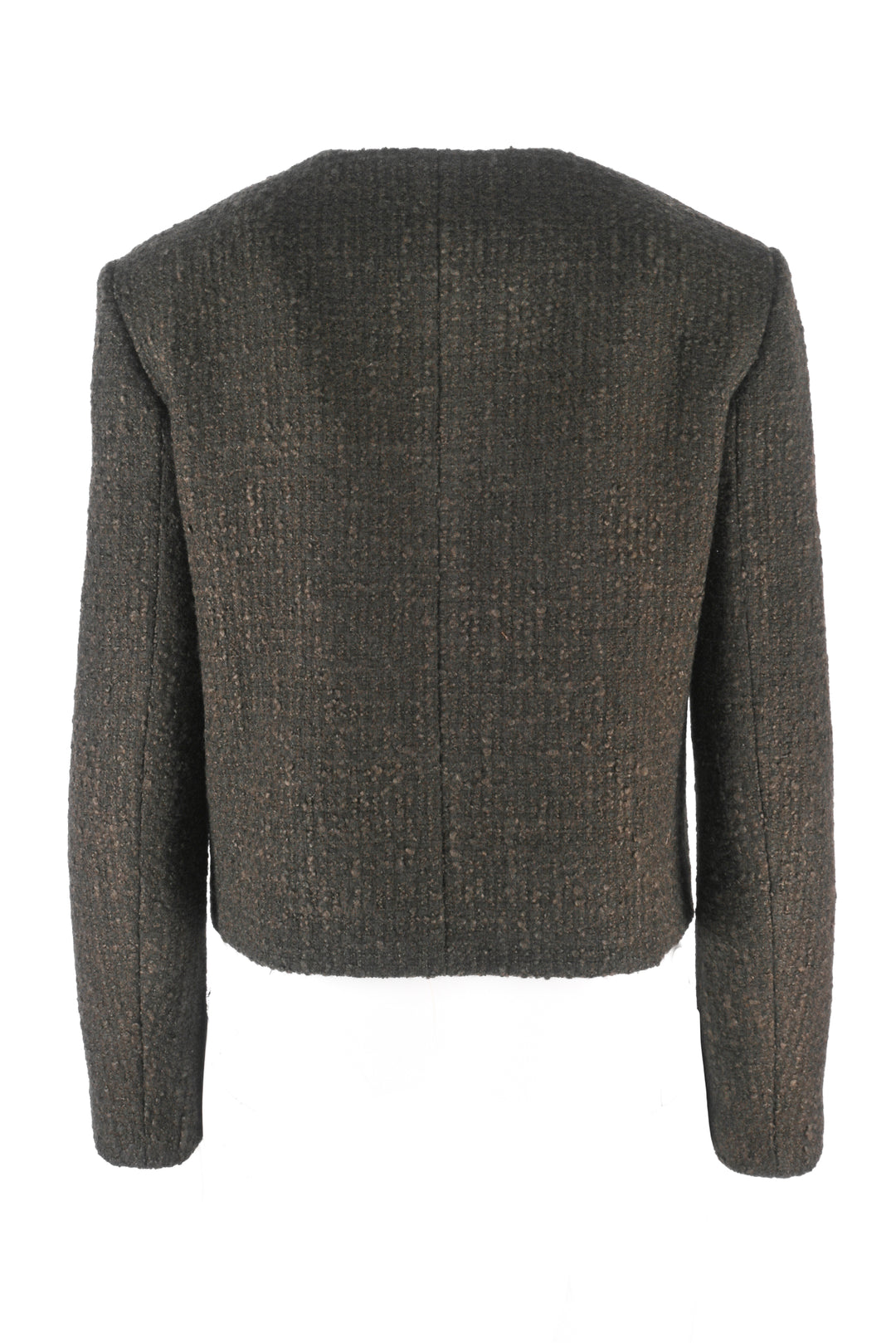 Celine Size 4 Boucle Tweed Chasseur Double Breasted Jacket
