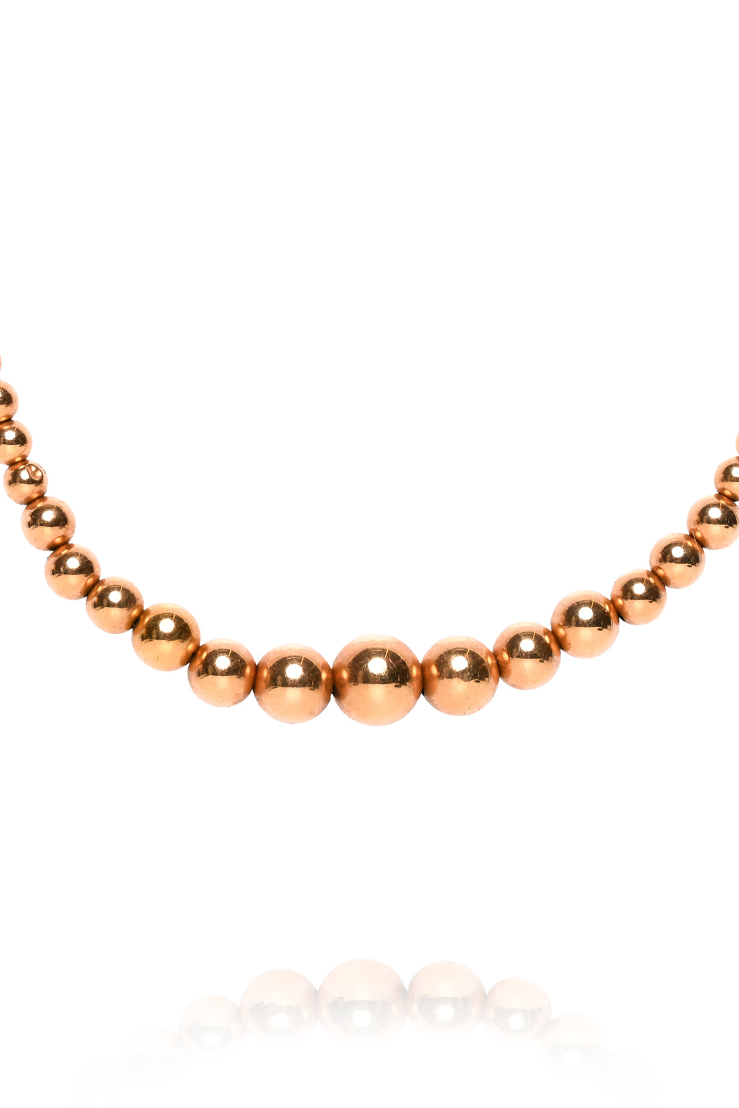 LXG 10K Yellow Gold Hallow Balls Beaded Necklace