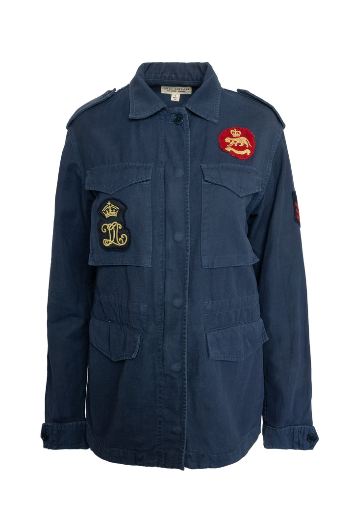 Nili Lotan Size S Patch Army Jacket