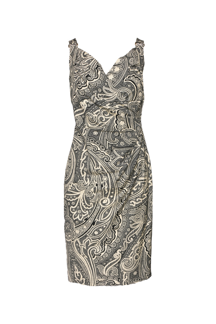 Max Mara Size 8 Paisley Midi Dress