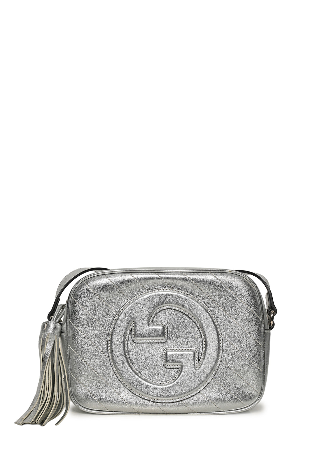 Gucci Quilted Metallic Leather Blondie Small Crossbody Shoulder Bag