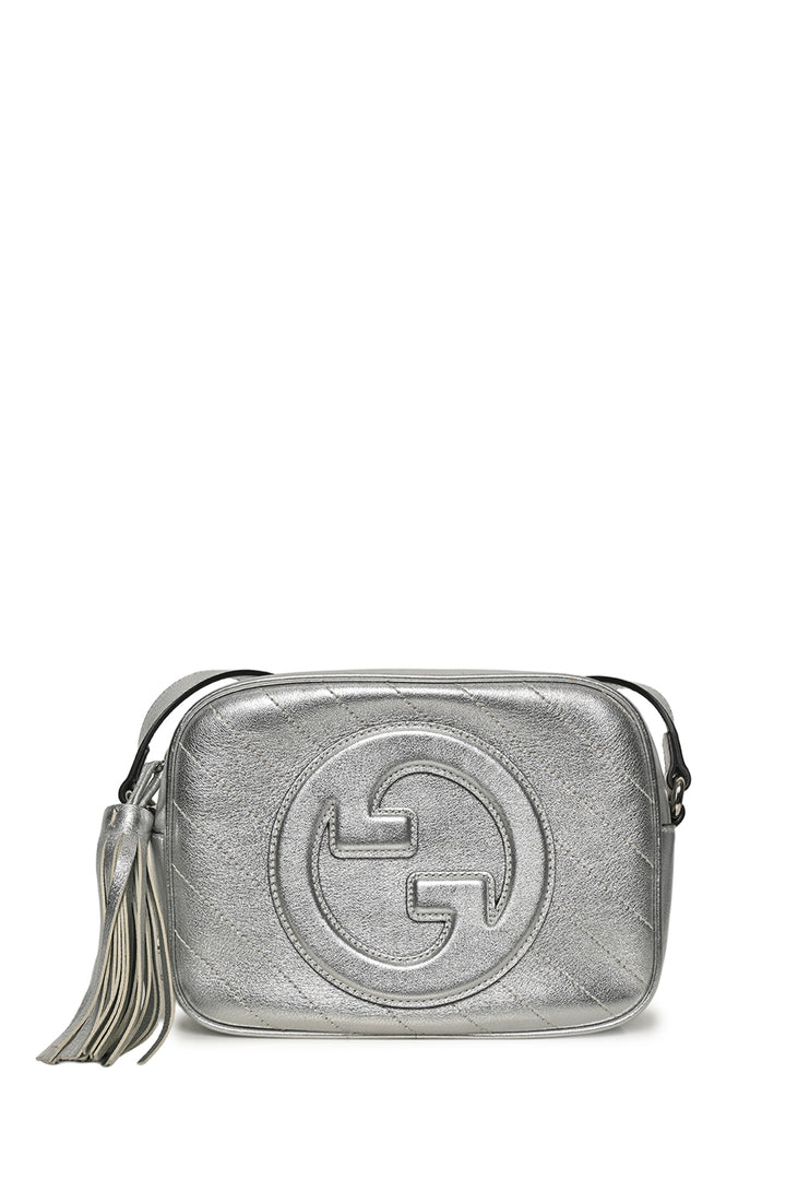 Gucci Quilted Metallic Leather Blondie Small Crossbody Shoulder Bag