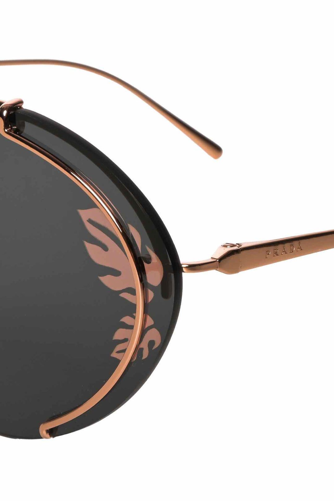 Prada Floral Oval Frameless Sunglasses