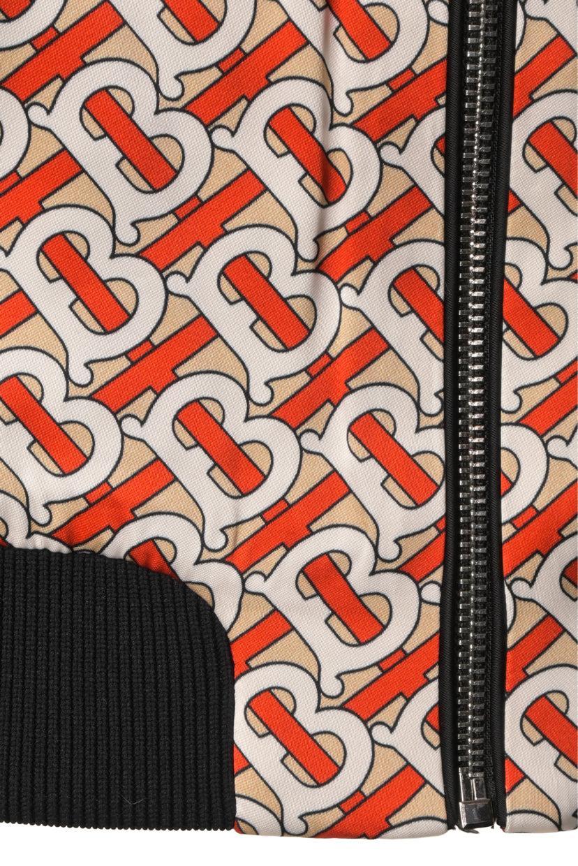 Burberry Size XS Vermillion Monogram Print Bomber Jacket